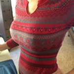 braless sweater pic